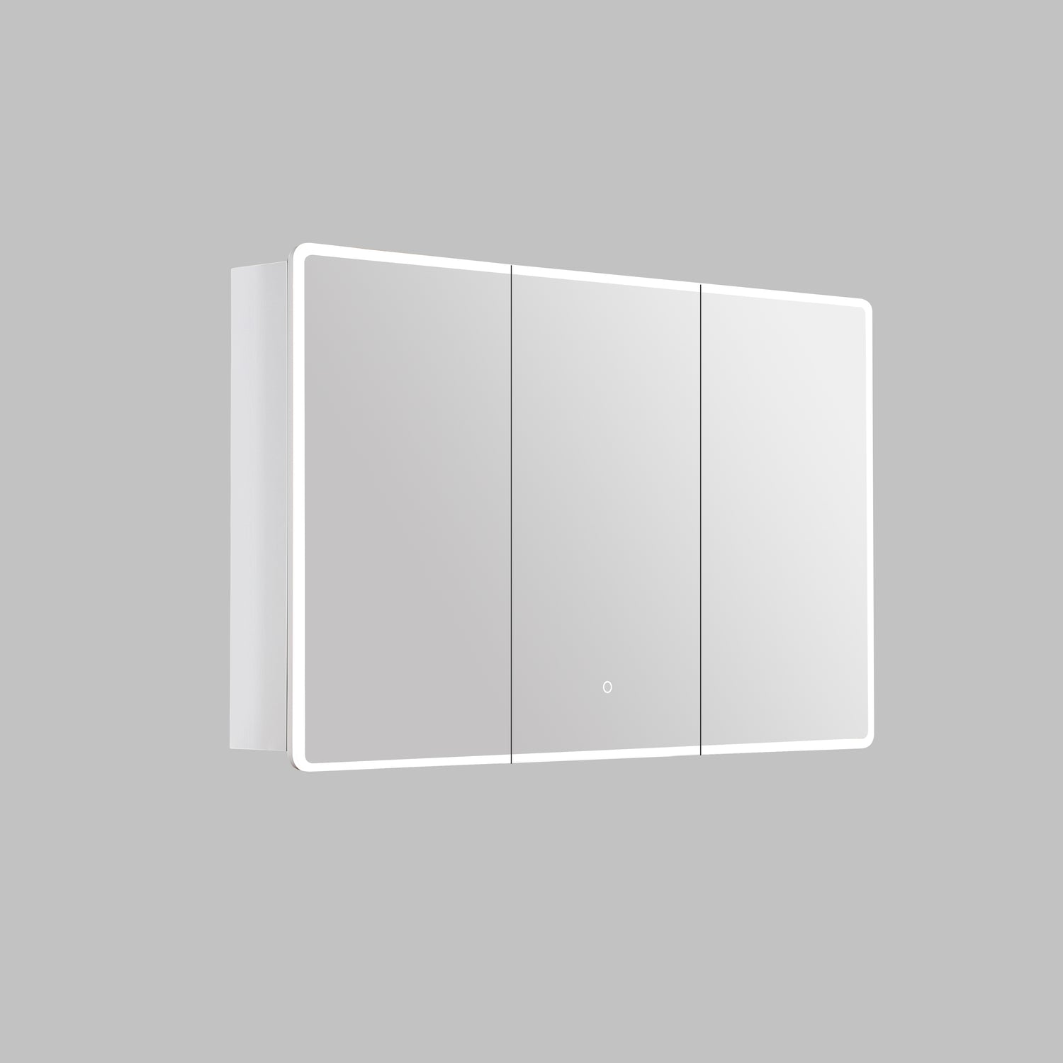 LUKKA Avola PVC Front-Lit LED Mirror Cabinet - Matte White