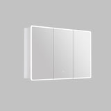 LUKKA Avola PVC Front-Lit LED Mirror Cabinet - Matte White