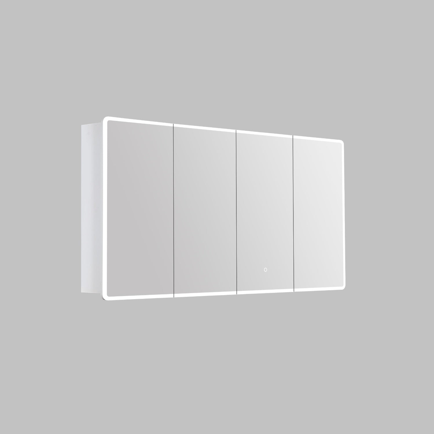 LUKKA Avola PVC Front-Lit LED Mirror Cabinet - Matte White