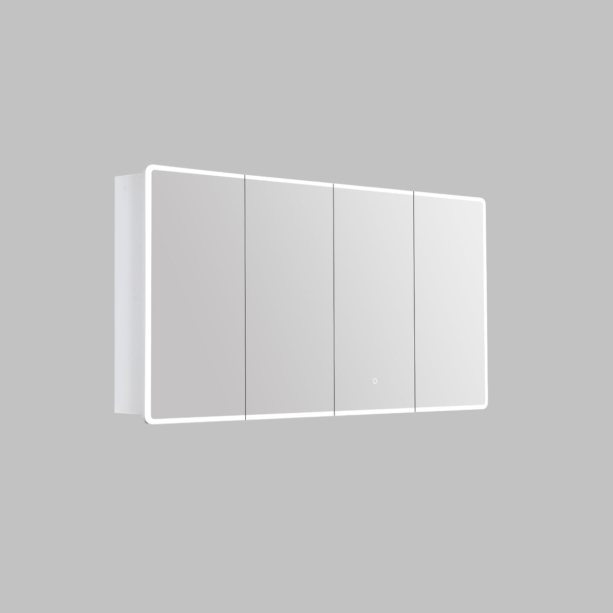 LUKKA Avola PVC Front-Lit LED Mirror Cabinet - Matte White