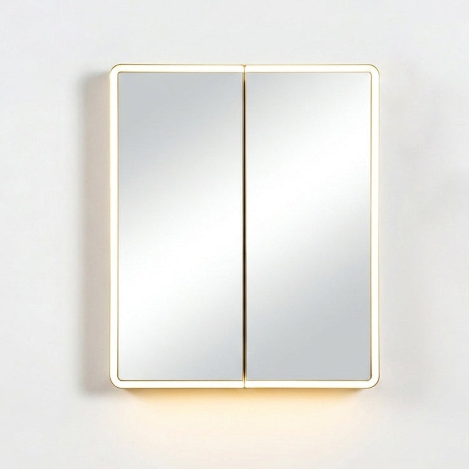 LUKKA Avola PVC Front-Lit LED Mirror Cabinet - Matte White