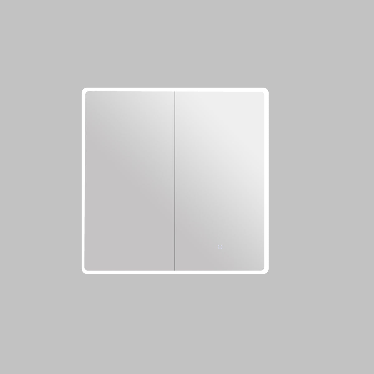 LUKKA Avola PVC Front-Lit LED Mirror Cabinet - Matte White