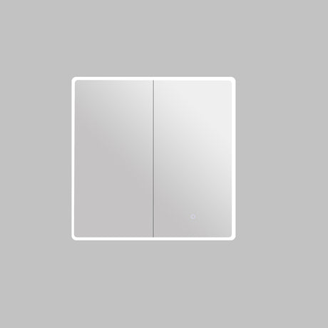 LUKKA Avola PVC Front-Lit LED Mirror Cabinet - Matte White