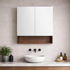LUKKA Clark Plywood Mirror Cabinet - Mocha Oak Matte