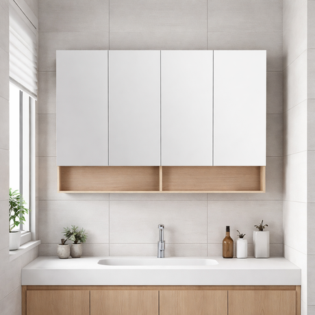 LUKKA Clark Plywood Mirror Cabinet - Sandy Oak Matte