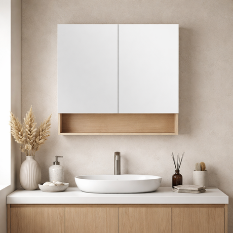 LUKKA Clark Plywood Mirror Cabinet - Sandy Oak Matte