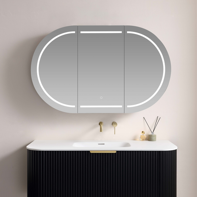 LUKKA LED Allison Oval Shaving Cabinet 