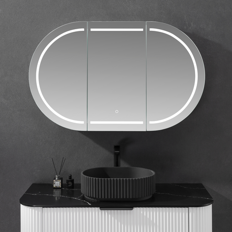 LUKKA LED Allison Oval Shaving Cabinet 