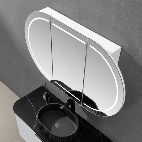 LUKKA LED Allison Oval Shaving Cabinet 