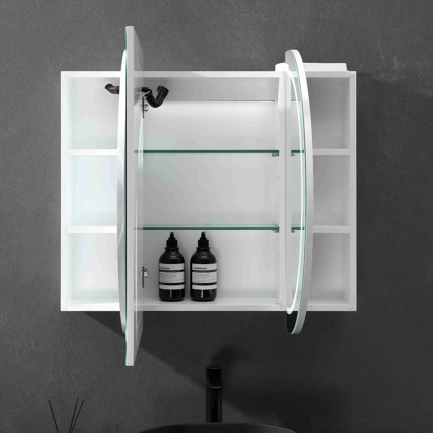 LUKKA LED Allison Oval Shaving Cabinet 