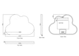 LUNA LED Cloud Frameless Mirror 700×1000mm