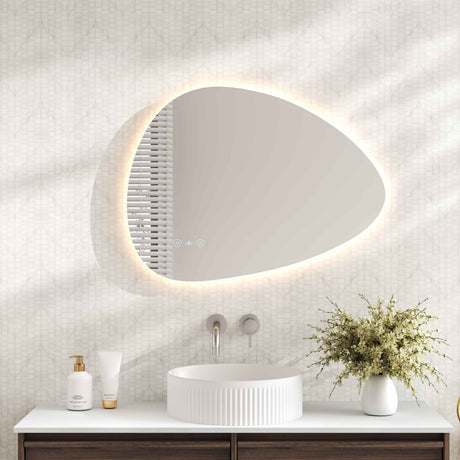 LUNA LED Irregular Frameless Mirror 550×800mm
