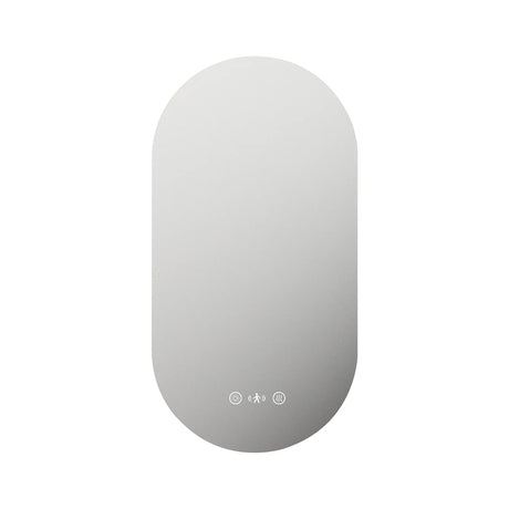 LUNA LED Oval Frameless Mirror 500x900mm