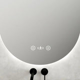 LUNA LED Oval Frameless Mirror 500x900mm
