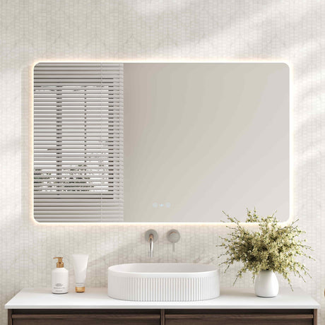 LUNA LED Rectangular Frameless Mirror 1200x750mm