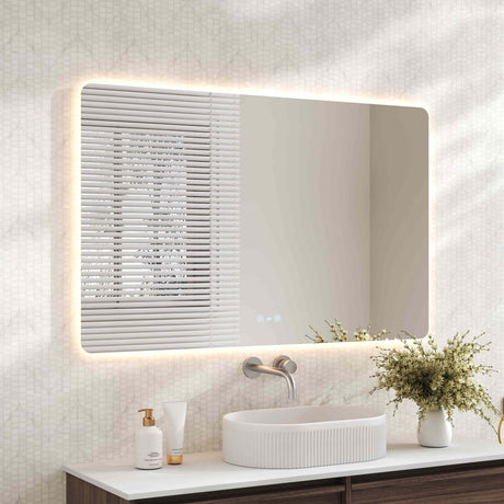 LUNA LED Rectangular Frameless Mirror 1200x750mm 
