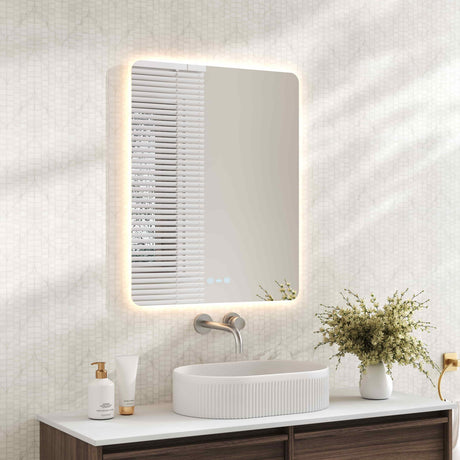 LUNA LED Rectangular Frameless Mirror 600x750mm