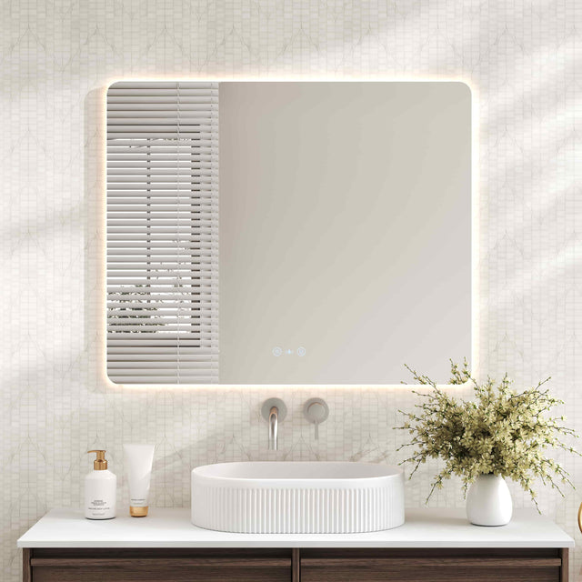 LUNA LED Rectangular Frameless Mirror 750x900mm 