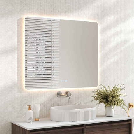 LUNA LED Rectangular Frameless Mirror 750x900mm 