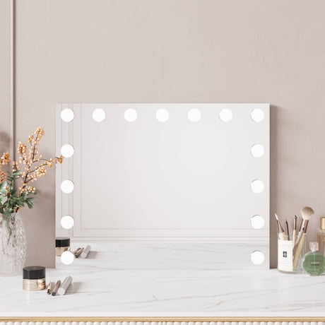 LUNA LED Rectangular Frontlit Makeup Frameless Mirror 580×450mm