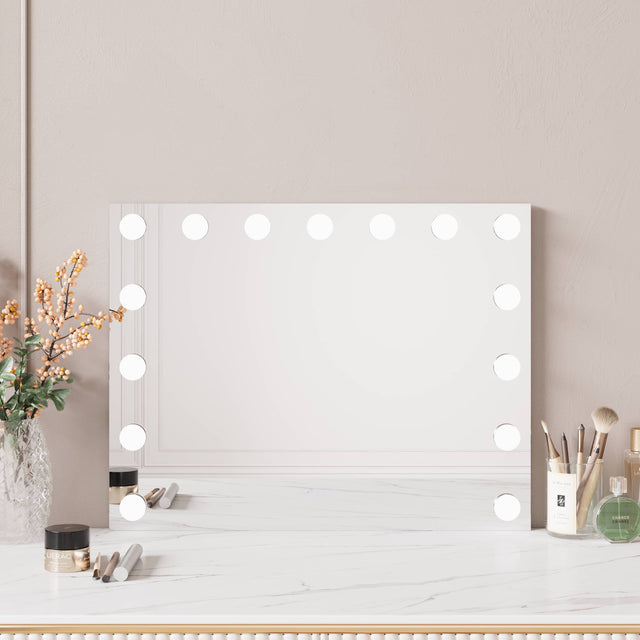 LUNA LED Rectangular Frontlit Makeup Frameless Mirror 580×450mm
