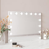 LUNA LED Rectangular Frontlit Makeup Frameless Mirror 580×450mm