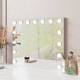 LUNA LED Rectangular Frontlit Makeup Frameless Mirror 580×450mm