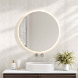 LUNA LED Round Frameless Mirror