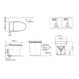 Lafeme NEOVANTA Cisternless Smart Toilet With Wireless Remote Gloss White