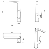 Lantra Kitchen and Laundry Sink Mixer