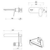 Lantra Wall-Spout Combo - 1P - TRIM KIT