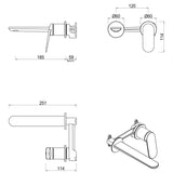 Lantra Wall-Spout Combo - 2P - TRIM KIT
