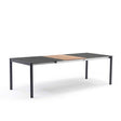 Largo Outdoor Aluminium Dining Table with Ceramic Glass & High-pressure Laminate Top 180 / 246 cm in Charcoal