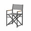Largo Outdoor Aluminium Director Chair in Charcoal/White