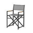 Largo Outdoor Aluminium Director Chair in Charcoal/White