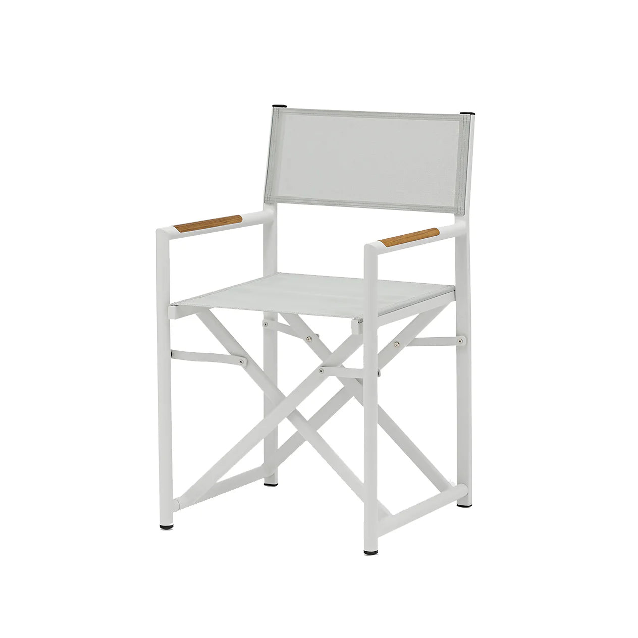 Largo Outdoor Aluminium Director Chair in Charcoal/White