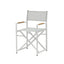 Largo Outdoor Aluminium Director Chair in Charcoal/White