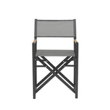 Largo Outdoor Aluminium Director Chair in Charcoal/White