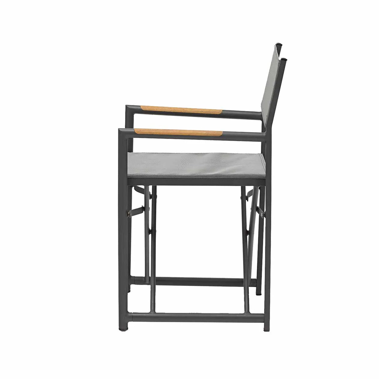 Largo Outdoor Aluminium Director Chair in Charcoal/White
