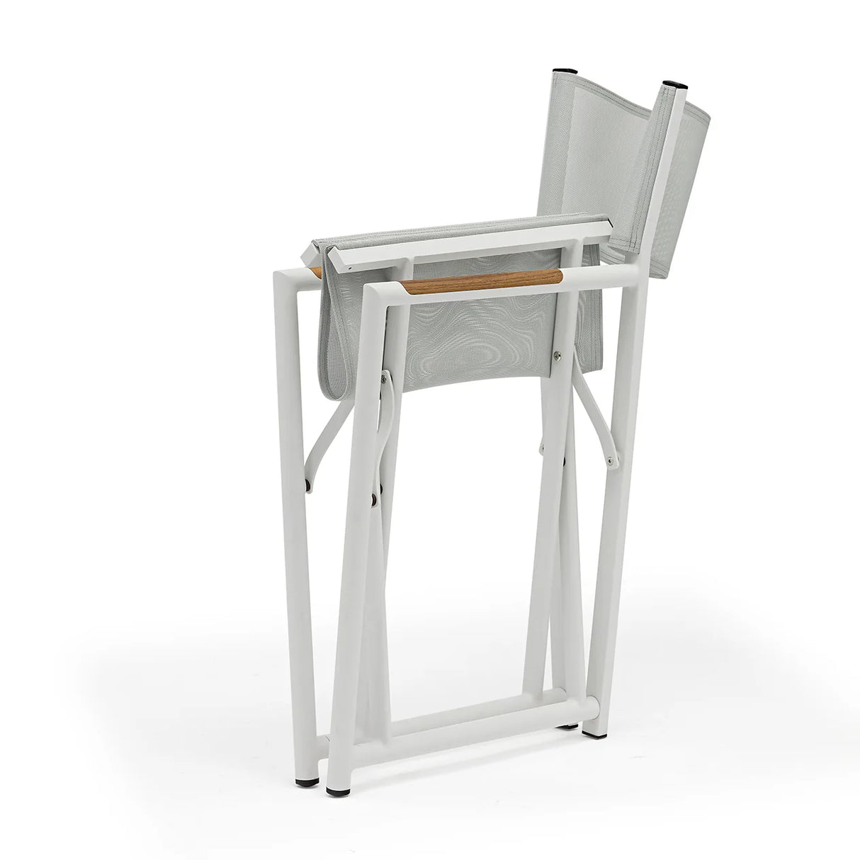 Largo Outdoor Aluminium Director Chair in Charcoal/White