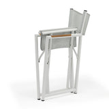 Largo Outdoor Aluminium Director Chair in Charcoal/White