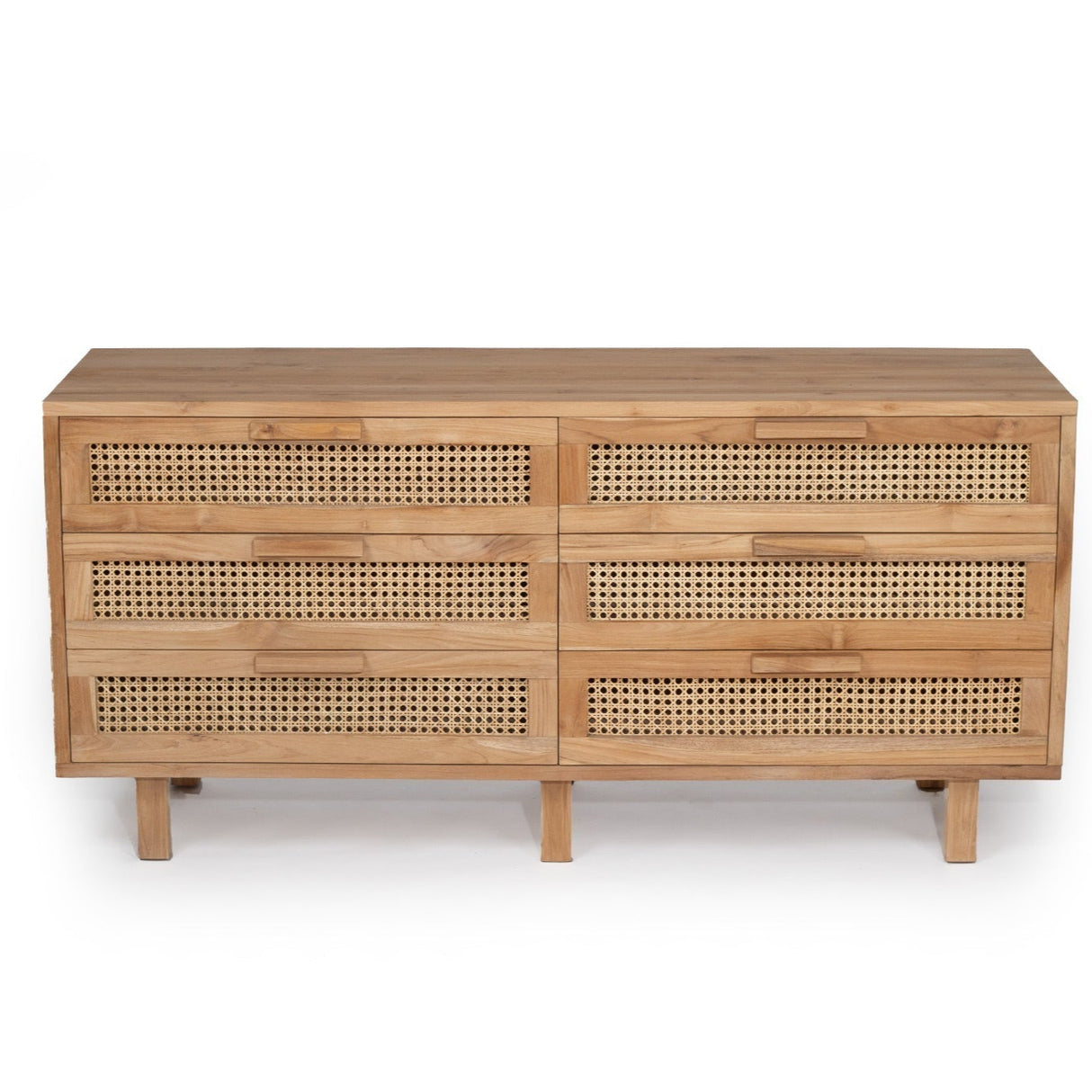 Laurel Chest of Teak Drawers - Natural 1.6m