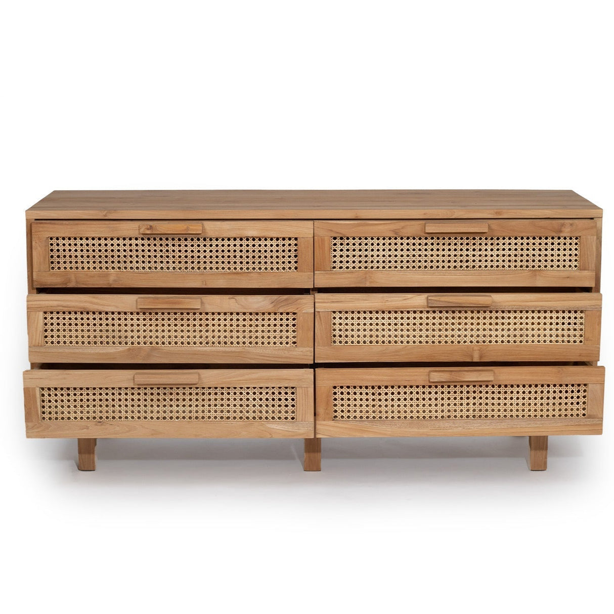 Laurel Chest of Teak Drawers - Natural 1.6m