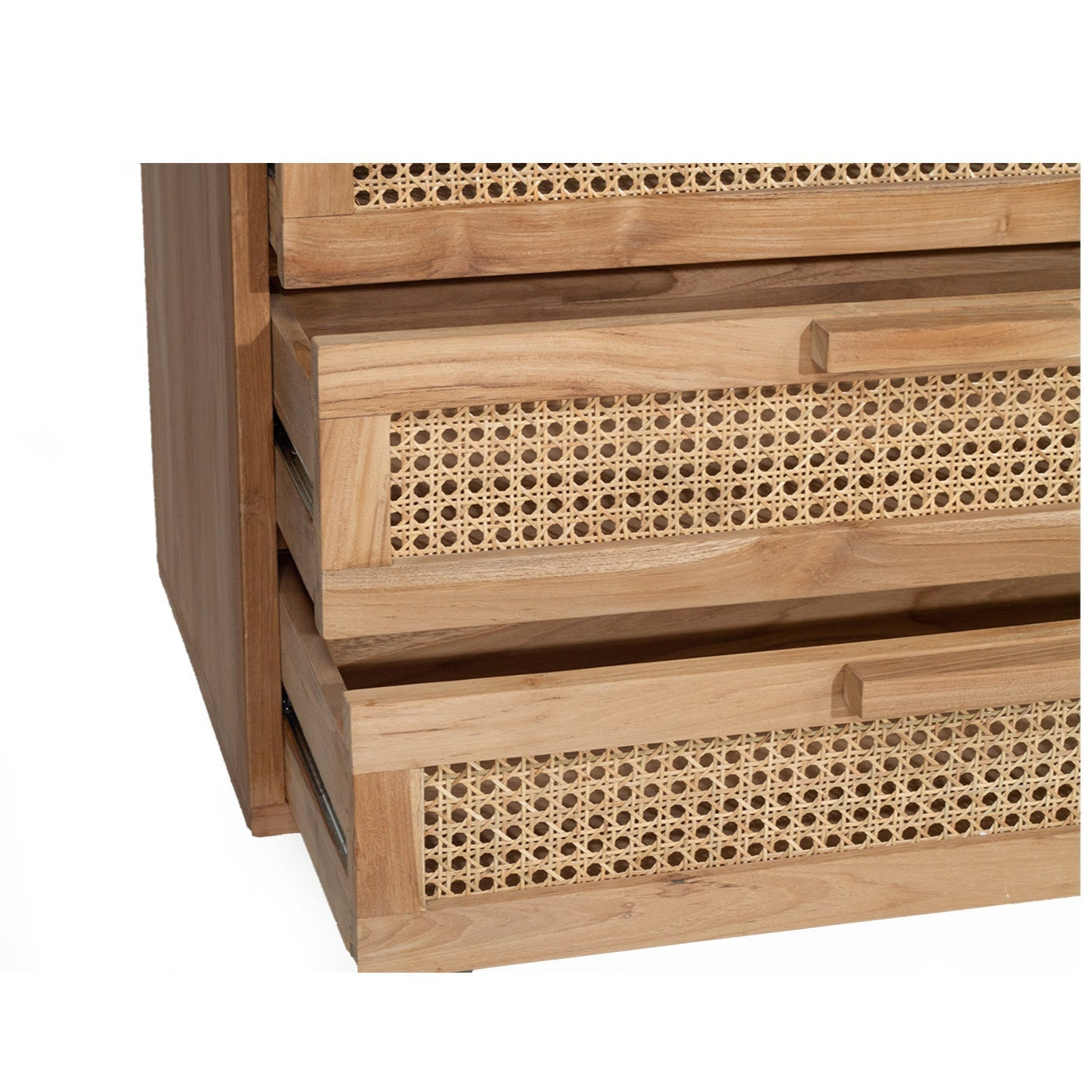 Laurel Chest of Teak Drawers - Natural 1.6m