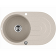 Laveo 470*780*204mm Beige Granite Stone Sink Single Bowl with Drainer