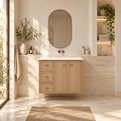 Riva Tofino Wall Hung Vanity Coastal Oak 