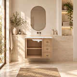 Riva Tofino Wall Hung Vanity Coastal Oak 
