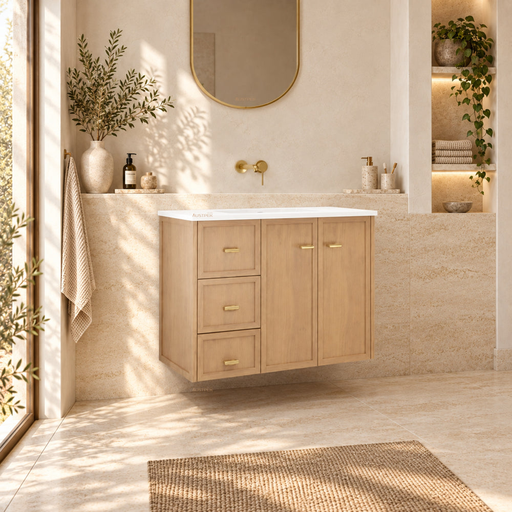 Riva Tofino Wall Hung Vanity Coastal Oak 