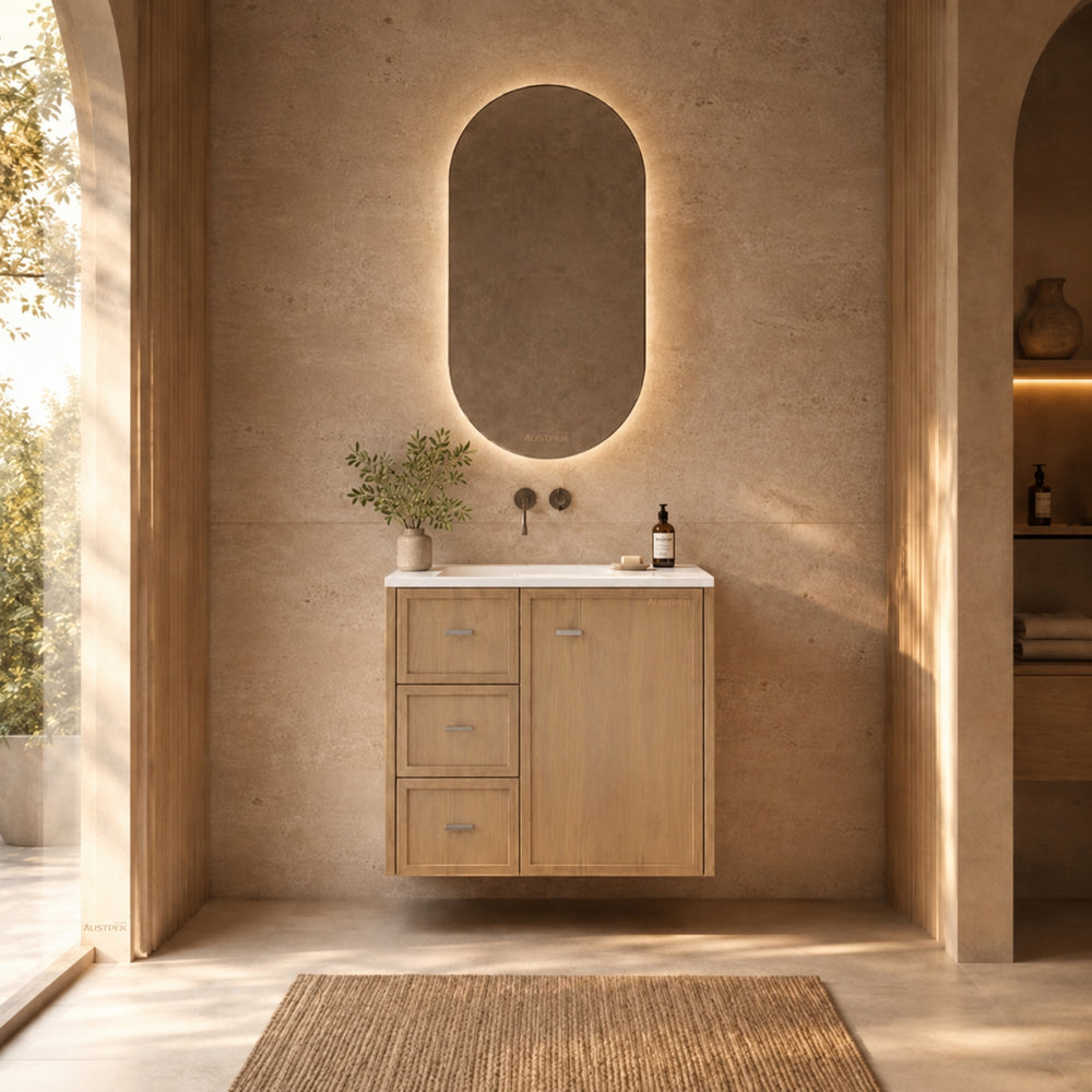 Riva Tofino Wall Hung Vanity Coastal Oak 