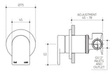 Lekki Shower/Wall Mixer Lead Free drawing